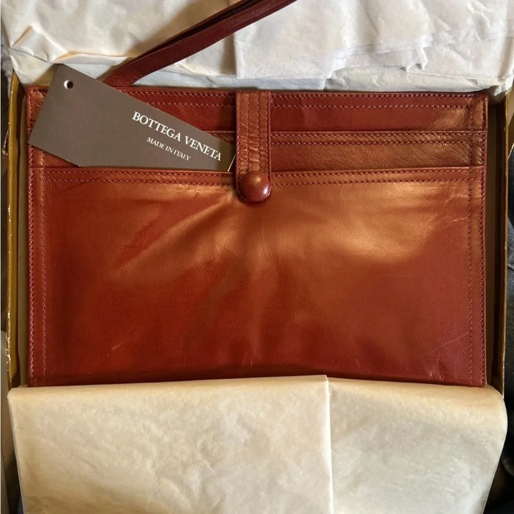Vintage Bottega Veneta Brown Leather Bag NWT
